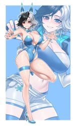 1girls alternate_version_available big_ass big_breasts bunny_ears bunnysuit dogs_(dlrkdejr26) female female_only luna_snow luna_snow_(marvel_rivals) marvel marvel_rivals solo thick_thighs