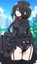 ai_generated ass ass_focus date_a_live panties pantyhose skirt tokisaki_kurumi