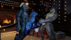 1girls 2boys 3d 3d_animation animated anthro anthro_on_anthro anthro_penetrated anthro_penetrating anthro_penetrating_anthro arm_grab balls balls_deep big_balls big_breasts big_penis blowjob blowjob_face blue_body blue_fur blue_hair breasts_out christmas christmas_tree deep_blowjob deep_penetration deepthroat dragon696 dragonaurix enjoying erect_nipples erect_penis erection face_fucking female female_penetrated fireplace fox from_behind from_behind_position gloves grabbing grey_body happy_new_year hat head_grab inside irrumatio krystal krystal_(star_fox) legs_up lizard lizardman lok_rebirth male male_penetrating male_penetrating_female mmf_threesome moan moaning muscular muscular_anthro muscular_male new_year oral oral_sex plap reptile ripped_clothing room rough_sex santa_hat scalie sex sharpclaw shorter_than_10_seconds slapping_butt sound spitroast standing standing_sex standing_spitroast star_fox tagme tail tail_ornament tattoo threesome twitching vaginal_sex video