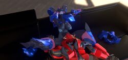1boy 1girls arcee arcee_(prime) cliffjumper couch cunnilingus cybertronian eating_pussy hasbro jiggylewds robot robot_boy robot_girl transformers transformers_prime