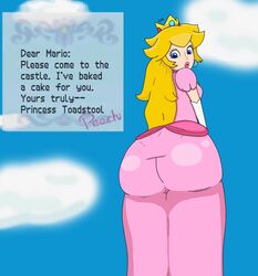 1girls ass ass_expansion ass_focus big_ass big_butt big_thighs blonde_hair blue_eyes butt butt_expansion butt_focus cake choccymalk crown dress elbow_gloves female female_only fully_clothed gloves light-skinned_female light_skin lips lipstick long_hair looking_back mario_(series) nintendo pawg pink_dress pink_lipstick princess princess_peach puffy_sleeves solo super_mario_64 thick thick_ass thick_butt thick_hips thick_thighs tight_dress white_gloves wide_hips