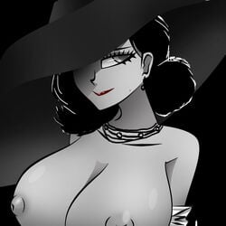 alcina_dimitrescu black_hair breasts breasts female nipples resident_evil resident_evil_8:_village xan-gelx(xan)