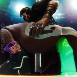 1boy 3d_(artwork) afromuso alternate_version_available ass ass_bigger_than_head ass_focus big_ass big_balls big_butt big_dick big_dildo big_penis blender_(software) blender_eevee_next butt dark-skinned_male dark_skin dildo fortnite fortnite:_battle_royale gay male male_only money money_under_clothes nude nude_male pantless partially_clothed pole_dancing presenting_hindquarters raz_(fortnite) riptide_raz self_upload strip_club sweat sweaty viewed_from_below watermark yaoi