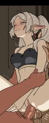 1girls 2boys anal anal_sex bouncing_breasts double_penetration elf elf_ears elf_female female frieren frieren_beyond_journey's_end green_eyes loving_it male male_penetrating_female meme_reference pussy sex sousou_no_frieren sunnie vaginal vaginal_penetration vaginal_sex white_hair