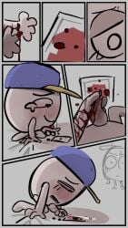 algebralien baseball_cap bleeding blood blood_drip blush comic guro hat masturbating_to_photo object_show object_show_community object_shows penis self_harm self_harm_fetish self_harm_scars tapering_penis tears xfohv zero_(bfdi)