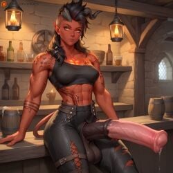 1futa abs ai_generated animal_genitalia_on_humanoid athletic athletic_futa baldur's_gate baldur's_gate_3 big_penis black_hair demon demon_futa demon_horns dungeons_and_dragons forgotten_realms futa_only futanari horsecock horsecock_futa horsecock_on_humanoid human_with_animal_genitalia human_with_horsecock intersex karlach large_penis long_hair midriff muscular muscular_arms muscular_futa nipples_visible_through_clothing patreon patreon_username penis pointy_ears red_body red_skin tavern thin_waist tiefling toned torn_clothes velour_ai