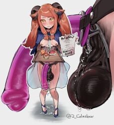 1futa animal_ears animal_penis big_penis_in_chastity blue_shoes blush breasts bright_pupils chastity_cage chastity_device cup curled_horns dildo drinking_glass flat_chastity_cage food futa_only futanari holding holding_paper horns horsecock intersex long_hair looking_at_viewer mirin_chikuwa multiple_views nipples orange_hair original paper plate precum sex_toy shoes skirt small_breasts solo solo_futa standing strap-on strap-on_over_chastity testicles tray white_pupils white_skirt yellow_eyes
