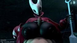 1boy 1girls 3d animated anthro areola big_areola big_breasts big_nipples breasts breasts_bigger_than_head bug bug_girl cloak cloak_only female first_porn_of_artist gigantic_breasts hollow_knight hollow_knight:_silksong hollow_knight_x_humans hornet_(hollow_knight) huge_areola huge_breasts huge_nipples human human_on_anthro insect_girl insectoid insects male male/female nasvido nipples paizuri pov pov_male short_video shorter_than_10_seconds sound tagme titjob video