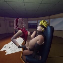 1boy 1girls 3d animated blue_eyes female fortnite green_eyes hairband headband high_resolution loop male naruto naruto_(series) naruto_shippuden no_sound office_sex pink_hair sakura_haruno straight tagme thenaysayer34 uncensored uzumaki_naruto vaginal vaginal_penetration vaginal_sex video whisker_markings yellow_hair