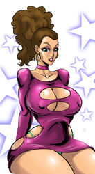 1girls big_breasts blue_eyes bodycon breasts brown_hair bust busty choker cleavage cleavage_cutout disney ear_piercing eyelashes female henrik-drake hhammerh hips hoop_earrings hourglass_figure kim_possible large_breasts legs lips lipstick long_hair lower_body mature mature_female milf mrs._rockwaller panties piercing ponytail rsahnp solo thick thick_thighs thong tonnie_rockwaller traditional_media_(artwork) upper_body v-string voluptuous wide_hips