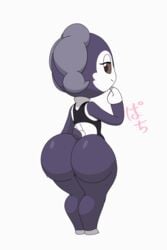 animated anthro ass ass_clapping big_ass bouncing_ass clapping_cheeks female female_only huge_ass indeedee jiggle jiggling_ass looking_at_viewer looking_back pokémon_(species) pokemon pokethot's shortstack simple_background smile solo tansau thick_thighs tortoisesensei twerking wide_hips