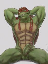 1boy anthro balls baraturts biceps digital_media_(artwork) erection flower flower_in_mouth gay gay_male genitals green_body hands_behind_head hi_res humanoid_genitalia humanoid_penis looking_at_viewer male mask mask_only muscular muscular_anthro muscular_male nude penis plant raphael raphael_(tmnt) reptile rose_(flower) rose_in_mouth scalie seductive shell sibling_(lore) simple_background sitting solo spread_legs spreading teenage_mutant_ninja_turtles teenage_mutant_ninja_turtles_(2014) turtle yaoi