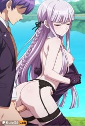1boy 1boy1girl 1girls ai_generated artist_name ass black_gloves black_jacket black_ribbon blunt_bangs braid breasts brown_necktie closed_eyes closed_mouth danganronpa day female garter_belt gloves hair_ribbon hi_res jacket kirigiri_kyoko kirigiri_kyouko long_hair medium_breasts necktie nipples orange_necktie outdoors penis purple_hair pussy ribbon rule34lab sex sex_from_behind shirt short_hair side_braid skirt straight thighhighs uncensored undressing vaginal_penetration vaginal_sex
