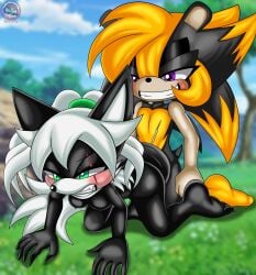 absurd_res afrosoricid anthro areola ass aurora_the_jackal black_body black_fur breasts canid canine canis clenched_teeth doggy_style duo fan_character female from_behind_position fur genitals hair half-closed_eyes hi_res jackal jackal_ears jackal_tail looking_pleasured male male/female mammal multicolored_body multicolored_fur narrowed_eyes nipples nude nude_female nude_male oc original_character penetration purple_eyes sega sex sirjzau sonic_(series) sonic_oc sonic_original_character sonic_the_hedgehog_(series) teeth tenrec vaginal_penetration vulva white_hair yellow_body yellow_fur zau_the_tenrec