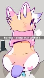 anthro ass big_butt blush canid canine canis cuckold cuckquean domestic_dog duo herding_dog hi_res korgs male male/male mammal mocking oapakorgs pastoral_dog penetration penile penile_penetration welsh_corgi