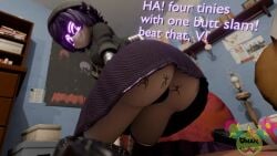 16:9 absurd_res android anon anthro ass big_butt butt_crush butt_focus butt_smother facesitting female flattened flattened_body giantess glitch_productions hi_res humanoid idk_wjavajcsnssc_webi_wabo machine macro male male/female murder_drones omananimations robot robot_humanoid sitting_on_another size_difference smothering thick_thighs uzi_(murder_drones) wide_hipped_female wide_hips widescreen worker_drone