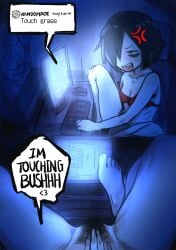 1girls bottomless desk desktop english_text female_masturbation female_only female_pov femcel goonette hairy hairy_armpits hairy_pussy masturbation neet original pov ramdomrot redraw remake ribs solo solo_female text text_box text_bubble touch_grass_(meme)