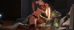 1boy 1girls 3d 3d_animation animated anran armor bed black_hair blender_(software) clothing cowgirl_position female femdom garter_straps genji h264_(codec) high_resolution indoors lingerie male memz3d memz3d_(artist) mp4 no_audio on_top overwatch red_eyes sex short_video shorter_than_30_seconds straight tagme video