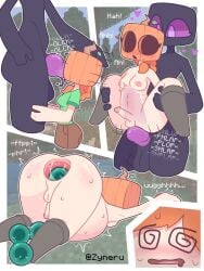 2dickgirls after_sex alex_(minecraft) anal anal_insertion anal_penetration anal_sex ball_in_ass balls big_ass black_body blowjob breasts clothed clothing dickgirl dizzy_eyes ender_pearl enderman fully_clothed futa_sans_pussy futanari gaping ginger humanoid knot light_skin minecraft nude oral oral_sex oviposition penis pumpkin_head purple_dick size_difference x-ray zyneru