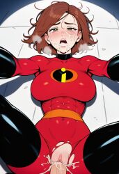 ai_generated crying cum curvy disoriented elastigirl female fit_female hero heroine missionary missionary_position pinned_down pov prussia123 rape ripped_clothing sex sexy_female skin_tight the_incredibles tight_clothes