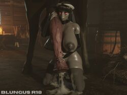 1animal 1boy 1girls 3d 3d_(artwork) animal_genitalia animal_penis blungusr18 equine_genitalia equine_penis highres horse horsecock phalia scrag_(modeler) scrag_boy_(model)