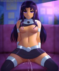 1girls after_sex alien alien_girl alien_humanoid black_skirt blackfire breasts clothed_female couch creampie cum cum_in_pussy cum_on_ground dc dc_comics female female_only komand'r miniskirt no_bra no_panties partially_clothed pencil_skirt purple_eyes purple_hair pussy pussy_ejaculation sex_in_skirt sitting skirt smile spread_legs stockings straight_hair submissive_female tagme tamaranean teen_titans twistedscarlett60