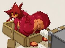 ai_generated big_ass furry grok red_hair tagme thicc twerking video