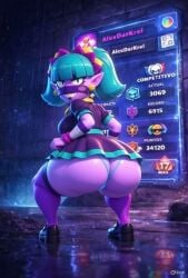 ai_assisted ai_generated alexdarkrel animated big_ass big_butt black_shoes blue_hair brawl_stars clothed emz_(brawl_stars) female grok harajuku_emz lifting_skirt massive_ass massive_thighs mocking pussy school_shoes socks sound spanish_dialogue supercell tagme thick_thighs tongue tongue_out upskirt video zombie zombie_girl