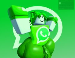 1boy 3d arms_up ass baronaces big_ass big_penis fingerless_gloves forsaken_(roblox) gloves green_clothing green_hair male male_only meme_in_the_background penis roblox roblox_game robloxian short_hair sleeveless smile solo thick_thighs thighs twink two_time veiny_penis what whatsapp