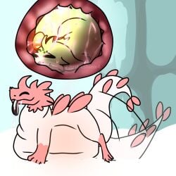 2justashinx4 ambiguous_gender belly bodily_fluids drooling duo feral happy hi_res internal lizard lizard_(rain_world) predator/prey rain_world reptile saint_(rain_world) saliva scalie slugcat stomach_acid strawberry_lizard_(rain_world) tail tail_motion tailwag tongue tongue_out videocult vore