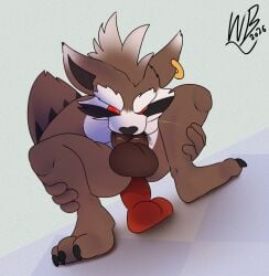 anal anal_sex anthro autofellatio autofellatio_while_penetrated balls bodily_fluids digital_media_(artwork) dildo ear_piercing ear_ring erection genital_fluids genitals guardians_of_the_galaxy hair male male_penetrated mammal marvel marvel_rivals masturbating_while_penetrated masturbation nude oral oral_masturbation penetration penile penile_masturbation penis piercing procyonid raccoon ring_piercing rocket_raccoon sex_toy simple_background solo tail wolfbaloo