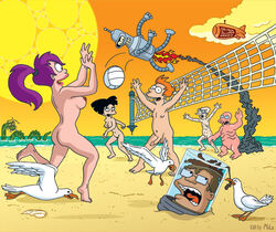 amy_wong bender_bending_rodriguez breasts female futurama hermes_conrad hubert_j_farnsworth human male mole multiple_boys philip_j_fry robot turanga_leela zoidberg