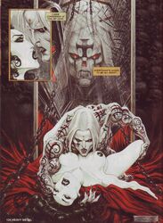 1male black_nipples heavy_metal heinrich_requiem rebecca requiem_chevalier_vampire requiem_vampire_knight