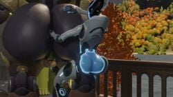 3d anal anal_fisting anus ass bending_over chateau_guillard_(map) ckiii3d_(artist) echo_(overwatch) fisting orisa overwatch pussy pussy_juice robot size_difference