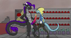 anthro balls dragon duo genitals horn inteleon male male/male nintendo penis pokémon_(species) pokeball pokemon pokemon_(species) sarek_aran_desian sarek_aran_desian_(character) tongue video_games