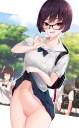 megane nopan pussy seifuku skirt_lift uncensored z.taiga