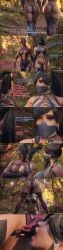 2girls 3d abs athletic_female big_ass big_breasts big_butt comic comic_page cunnilingus huge_ass huge_breasts human kitana kitana_(mk9) lesbian licking licking_pussy long_hair mileena mileena_(mk9) mortal_kombat mortal_kombat_(2011) ninja ponytail shizzyzzzzzz sisters text thighs yuri