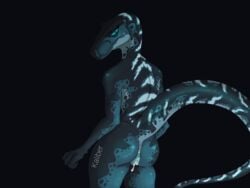 2021 4:3 biped blue_eyes bodily_fluids claws digital_media_(artwork) dinosaur dromaeosaurid female genitals hi_res kaliber looking_at_viewer marshy nude pussy reptile scalie simple_background solo theropod utahraptor velociraptor