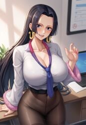 ai_generated boa_hancock female female_only office_lady one_piece rusher_ai_art