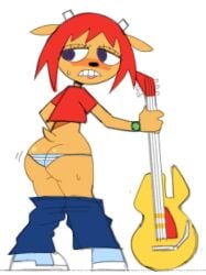 ass brolycoochie clothing embarrassed female footwear guitar lammy_lamb panties parappa_the_rapper tagme um_jammer_lammy wristwear