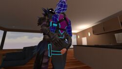 1boy 1girls 3d anthro ass_grab bunnywolf_(fortnite) fortnite raven_(fortnite) source_filmmaker tagme thigh_sex