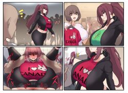 1boy 1girls anal anal_only anal_sex anonymous_male aster_crowley bald bald_man breasts clothed_sex comic comic_page faceless_male fate/grand_order fate_(series) female full_nelson full_nelson_(legs_held) full_nelson_anal gigantic_breasts hips huge_breasts indoors light-skinned_female light_skin long_hair long_ponytail male male_penetrating_female purple_hair red_eyes scathach_(fate) sex text_on_clothing thick_thighs thighs wide_hips