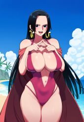 ai_generated boa_hancock female female_only one_piece rusher_ai_art swimsuit