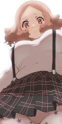 big_breasts fluffy_hair haru_okumura huge_breasts kurosususu persona persona_5 pov pov_eye_contact school_uniform schoolgirl suspenders teenager