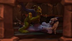 1boy 1girls 3d alliance_(warcraft) animated blizzard_entertainment bouncing_breasts breasts draenei draenei_paladin eye_contact goblin goblin_male green_skin hi_res hooves horde horns interspecies lakuu leg_grab long_hair male_domination medium_breasts mp4 navel navel_piercing nipples no_sound nude nude_female nude_male on_floor original_character paladin_(warcraft) penis prison prisoner purple_skin restrained rexxcraft size_difference small_dom_big_sub spread_legs tail tied_up vaginal_penetration video warcraft white_hair world_of_warcraft