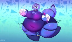 ayaxstudio big_breasts blueberry_inflation breasts female kobold thick_thighs wide_hips