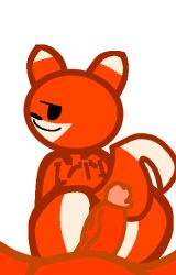 anthro_on_anthro assjob buttjob looking_at_penis orange_body orange_fur squirrel_ear squirrel_tail