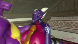 animated anthro anthro_on_anthro bed big_breasts big_cumshot big_penis blowjob breast_slap breasts breath closed_eyes cum cum_in_mouth cum_inside cum_on_body cum_on_breasts cum_swallow cynder dragon dragon696 dragonaurix dripping_cum enjoying erect_nipples erection fellatio female furry hand_on_cheek horns kissing kissing_penis looking_at_partner looking_down looking_up male moan moaning nipples paizufella paizuri romantic_couple scalie sex sound spyro spyro_the_dragon tagme tail tattoo the_legend_of_spyro titfuck-blowjob titjob video