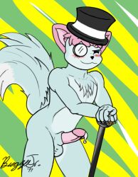 anthro balls bugzeejr cum furry minccino monacle penis pokémon_(species) pokemon pokemon_(species) staff tagme tail