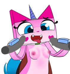 absurd_res anthro domestic_cat equid equine felid feline felis female feral foxart950 hi_res horn humanoid hybrid lego mammal penis solo the_lego_movie tongue tongue_out unicorn unikitty